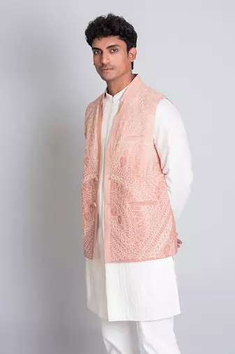 Powder brown ombre linen bandi