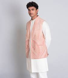 Powder brown ombre linen bandi
