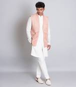 Powder brown ombre linen bandi