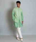 Green ombre linen bandi