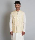 Pista green raw silk bandi