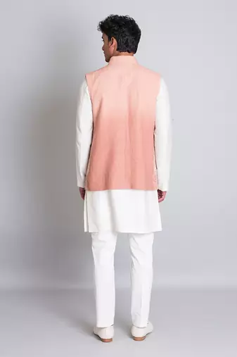 Powder brown ombre linen bandi