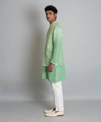Green ombre linen bandi 2