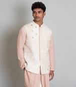 Water pink raw silk bandi