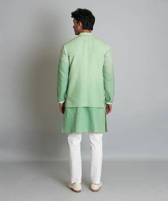 Green ombre linen bandi 3