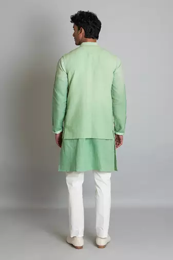 Green ombre linen bandi