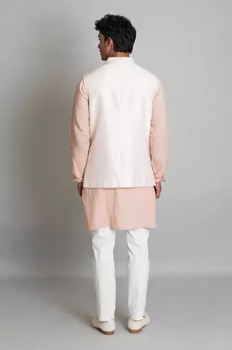 Water pink raw silk bandi