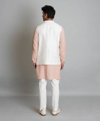 Off white raw silk bandi 3