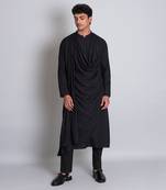 Black modal cotton kurta
