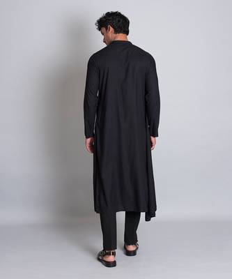 Black modal cotton kurta 3