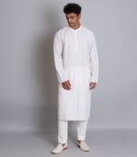 Off white cotton silk kurta