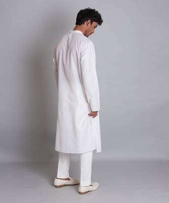 Off white cotton silk kurta 2