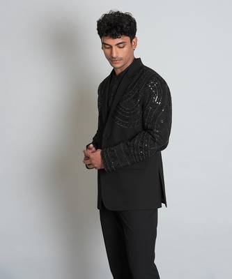 Black coat with pant 2