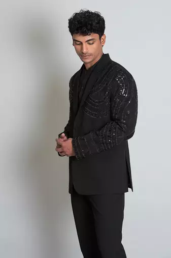 Black coat with pant