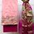 Kimisha women's light pink premium jam cotton hand work dress material