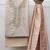 Kimisha women's beige cambric cotton hand work dress material