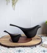 Black Finch Bird (Set Of 3)