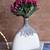 White Flat Funnel Vase
