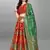 Red woven jacquard semi stitched lehenga choli
