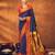 Purple Banarasi Silk Saree With Blouse Piece