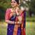 Purple Banarasi Silk Saree With Blouse Piece
