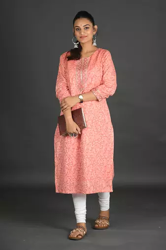 Peach kurti