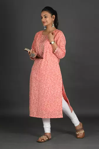 Peach kurti