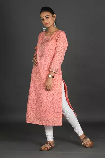 Peach kurti