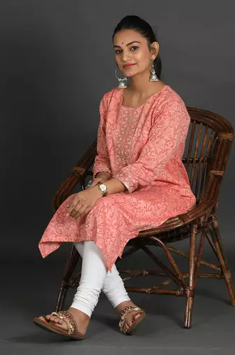 Peach kurti