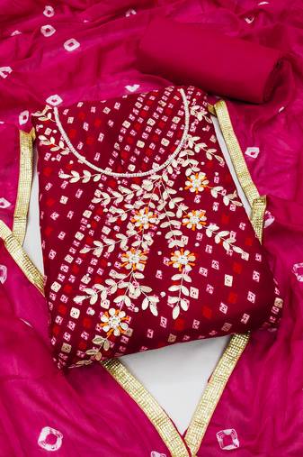 Rani Premium Jam Cotton Handwork Dress Material
