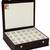 Atorakushon pu leather makeup storage case 24 grid jewellery organizer locker box  earring ring box (black)