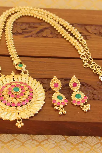 Micro gold  plated necklace set