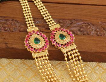 Designer kempu layer necklace 1