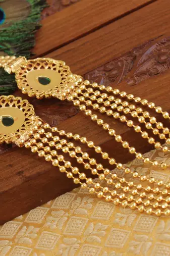 Designer kempu layer necklace