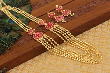 Designer kempu layer necklace 1