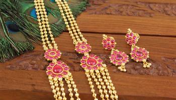 Designer kempu layer necklace 2