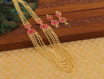 Designer kempu layer necklace 3