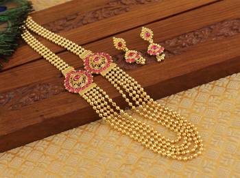 Designer kempu layer necklace 1