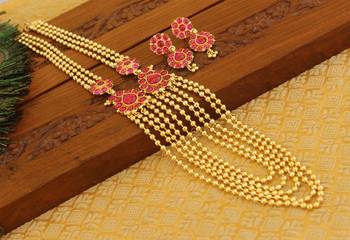 Designer kempu layer necklace 1