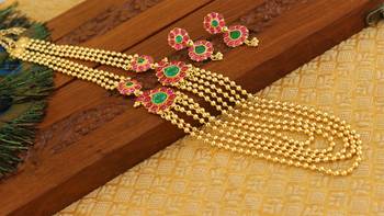 Designer kempu layer necklace 1