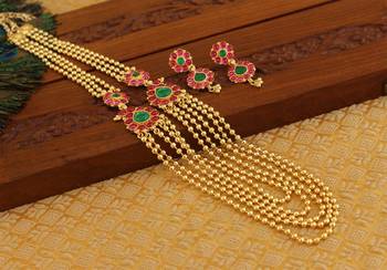 Designer kempu layer necklace 3
