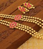 Designer kempu layer necklace