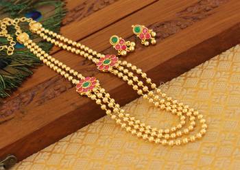 Designer kempu layer necklace 1