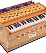 Harmonium By Kaayna Musicals, Teak Colour, 7 Stops- 4 Main & 3 Drone, 3¼ Octaves, Gig Bag