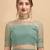 Rama embroidery paty wear contemporary net saree with blouse piece.