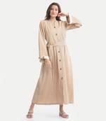 Beige celine classic a line dress