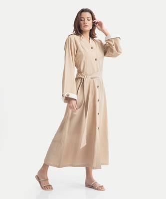 Beige celine classic a line dress 2