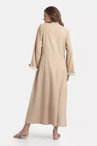 Beige celine classic a line dress
