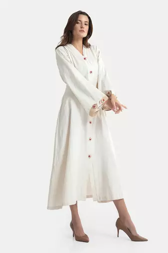 White sand celine classic a line dress