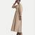 Beige chloe rosette cuff dress